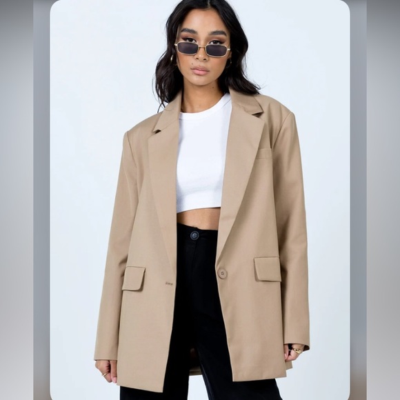 LIONESS WELCOME TO THE JUNGLE BLAZER BEIGE - Picture 3 of 8